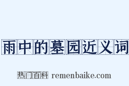 雨中的墓园近义词是什么意思的图片